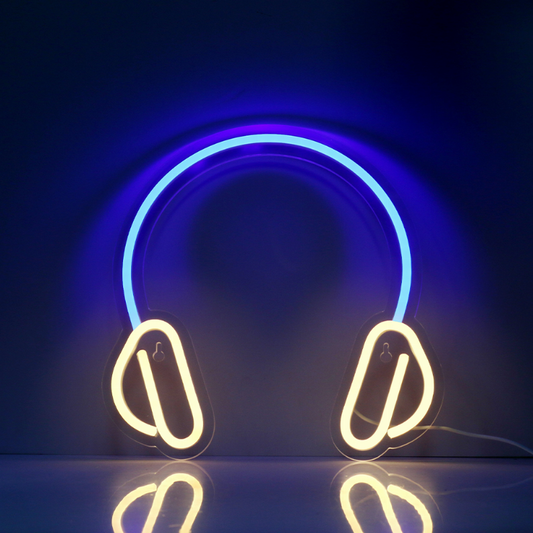 Headphones LED Neon Sign