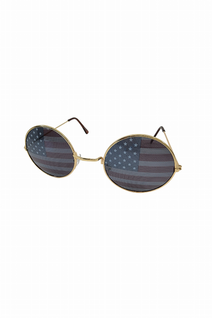 American Flag Round Shaped Sunglasses