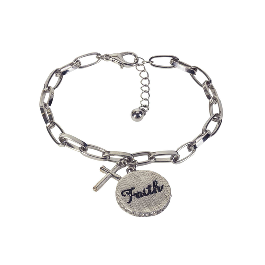 Stretch Bracelet Brush Texture Faith Sp