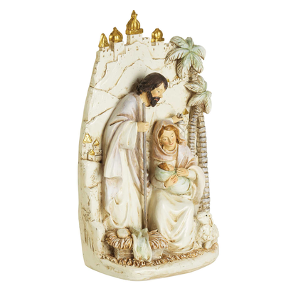 1-Piece Holy Family With Animals 10in