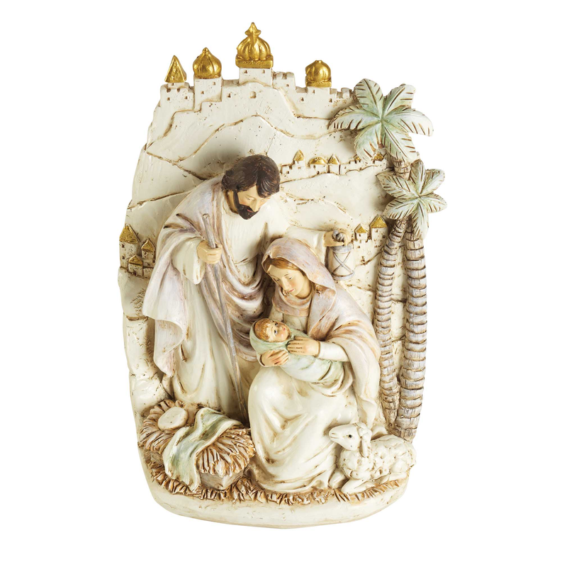 1-Piece Holy Family With Animals 10in