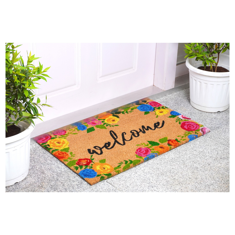 Calloway Mills Calloway Mills Colorful Roses Welcome Doormat