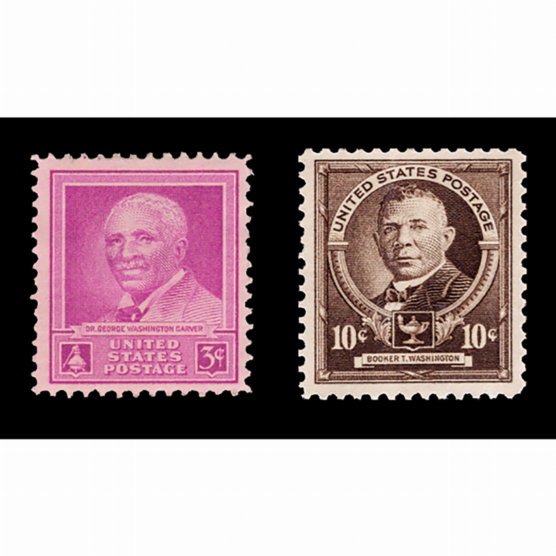 Black History Carver and Washington Coin and Stamp Set