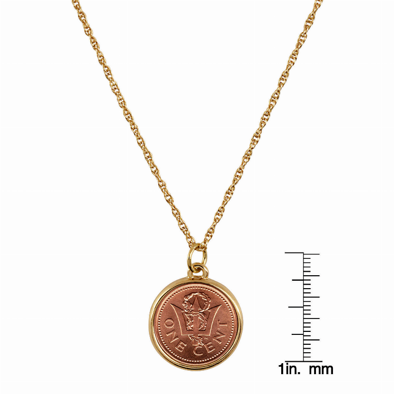 Trident Coin Pendant