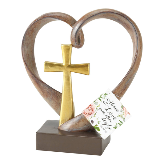 8"Cross/ Heart Ttop Love Each