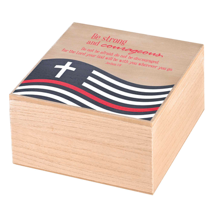 Keepsake Box Firefighter Be Strong MDF