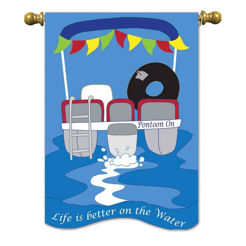 Life Is Better On Water Garden Flag