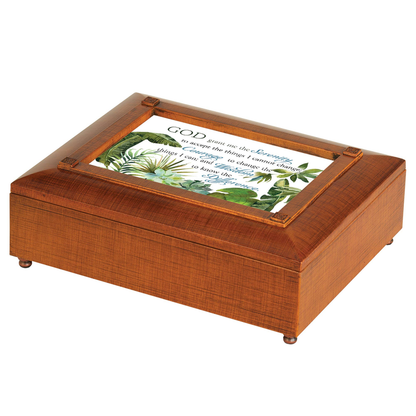 Jewelry Box Serenity Prayer Wood-Look