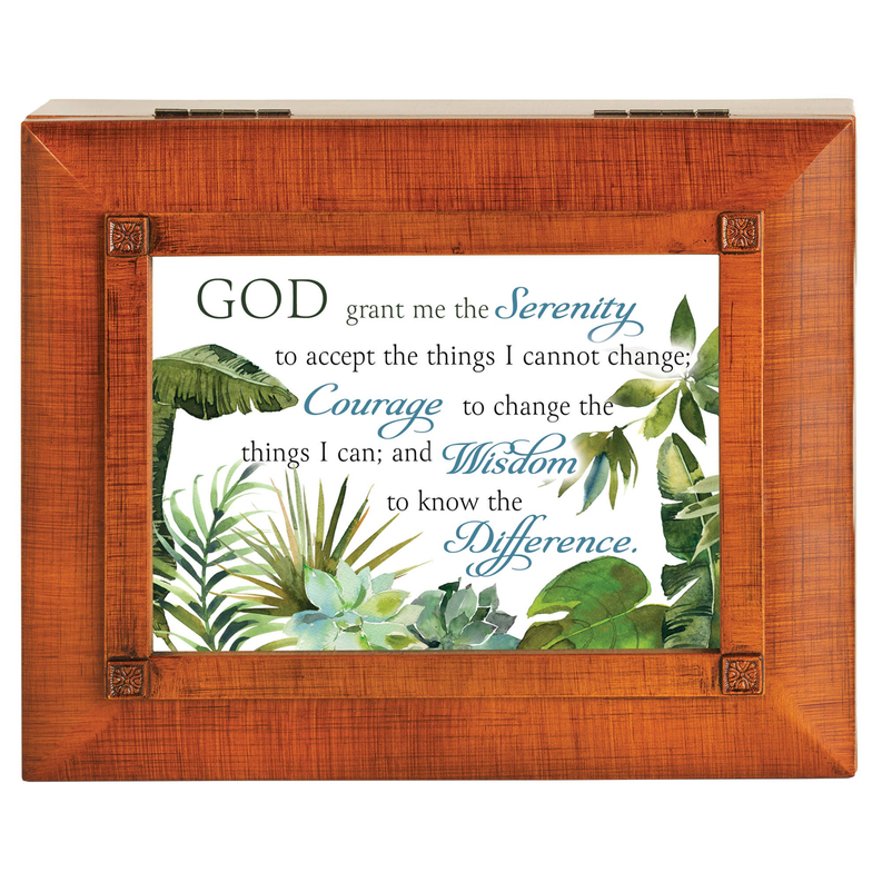 Jewelry Box Serenity Prayer Wood-Look