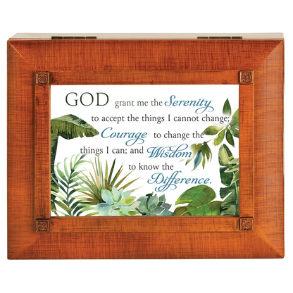 Jewelry Box Serenity Prayer Wood-Look