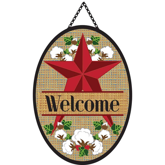 Door Banner, Barn Star With Cotton