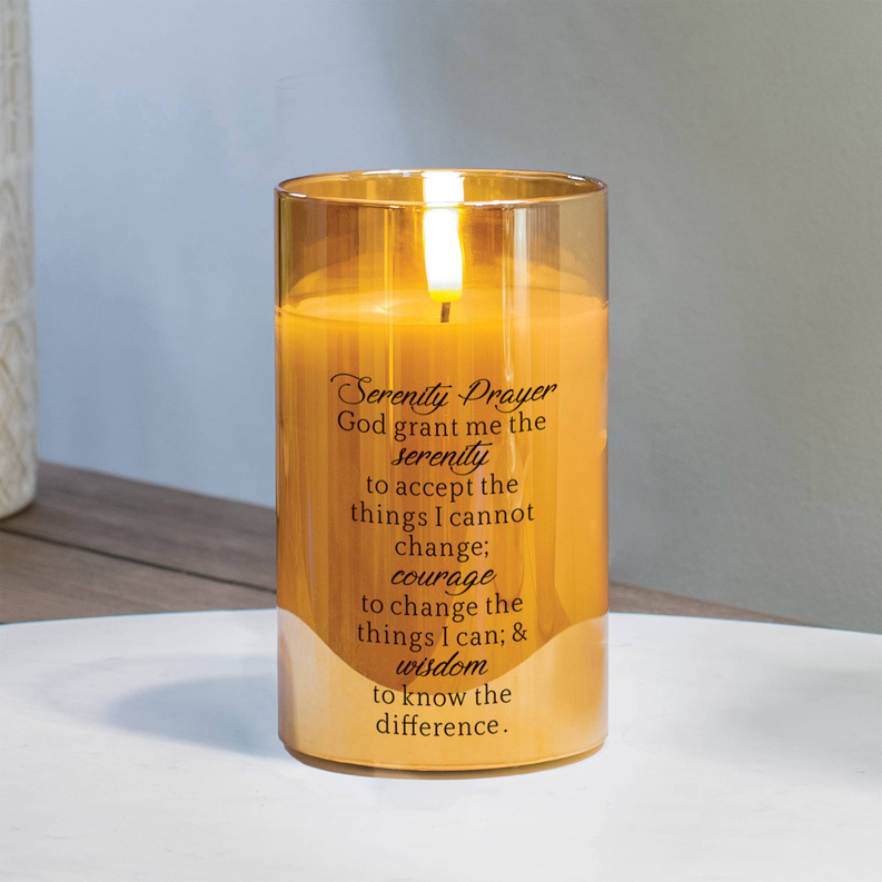 Led Candle Serenity Prayer