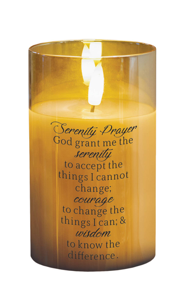 Led Candle Serenity Prayer