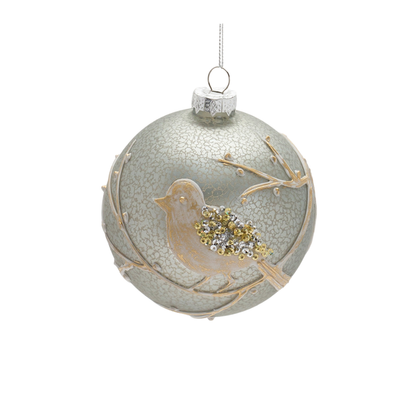 Beaded Glass Bird Ornament