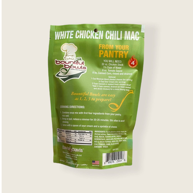 White Chicken Chili Mac Soup Mix