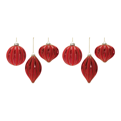 Ribbed Mercury Glass Ornament