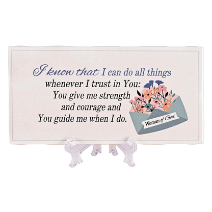 Tabletop Tile Woman Of God Envelope 6x3