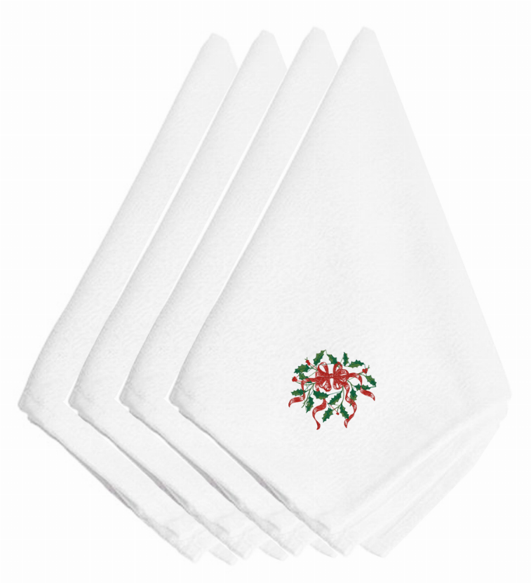 Christmas Themed Embroidered Napkins