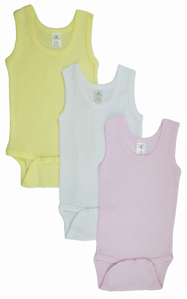 Bambini Girls Tank Top Onezies (Pack of 3)