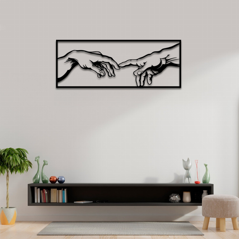 The Creation of Adam Metal Wall Art