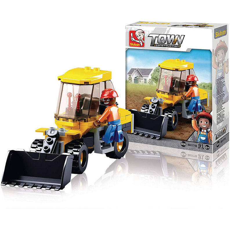 4-in-1 Construction Traxcavator Building Brick Display Set