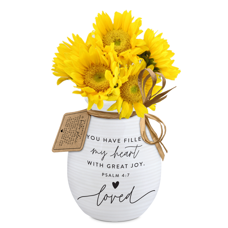 Vase Textured Hold Onto Hope Loved