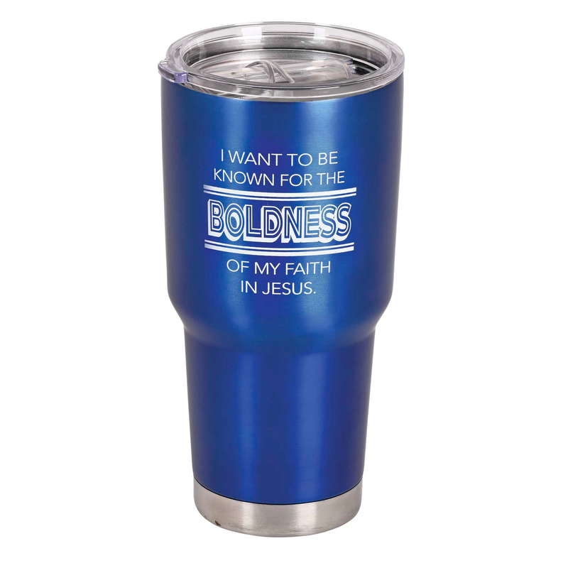 Tumbler Boldness Of My Faith Blue 30 oz