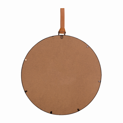 Modern Allie Wall Mirror with Faux Leather Strap