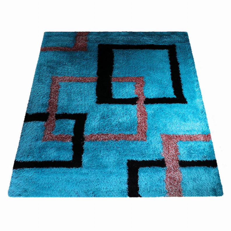 Rugsotic Carpets Hand Tufted Shag Polyester Area Rug Geometric