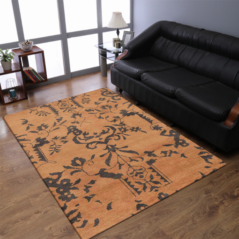 Rugsotic Carpets Hand Knotted Wool Area Rug Floral