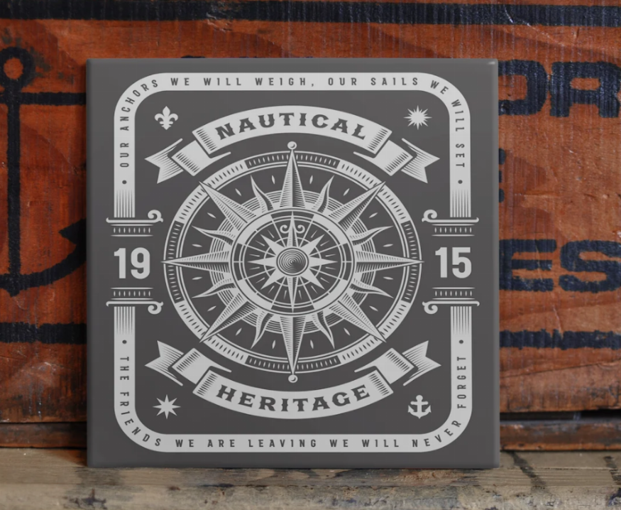 Nautical Themed Ceramic Coasters | By Trebreh Designs