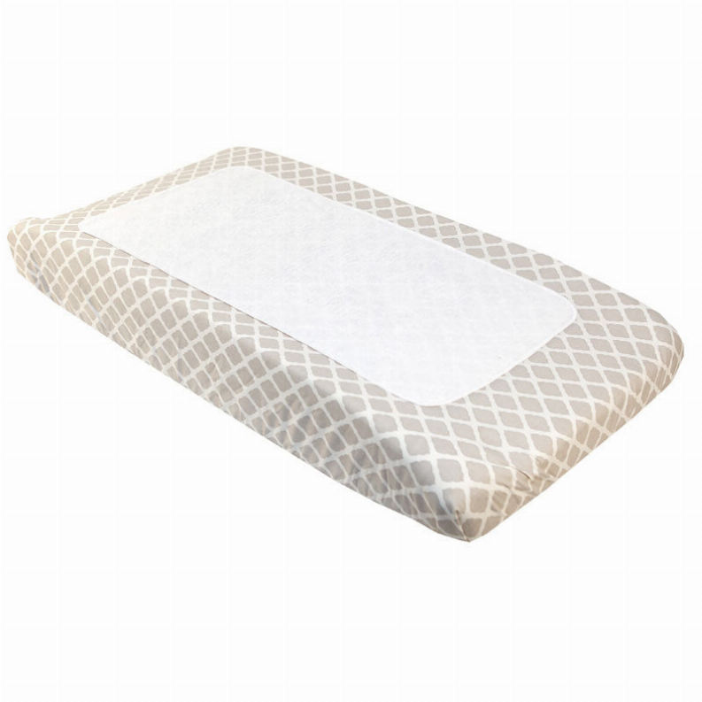 B & N Printed Percale Change Pad With Terry Insert Sheet