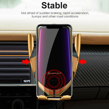 Wireless Automatic Clamping Smart Sensor Car Phone Holder and FAST CHARGER