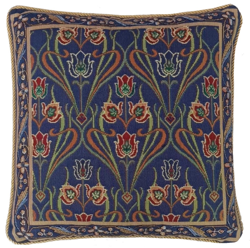 Cushion Cover Art Nouveau Lotus Flower