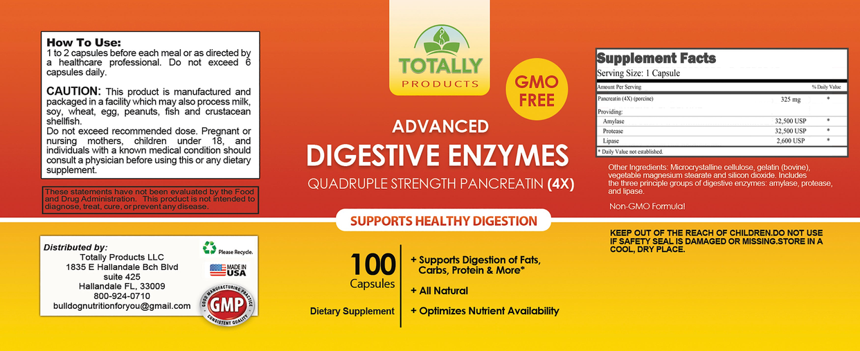 Totally Products Advanced Digestive Enzymes (2 bottles)