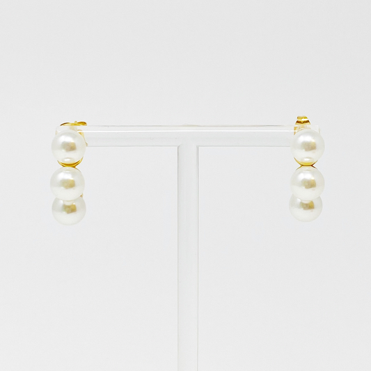 Andante Pearl Hoop Earrings