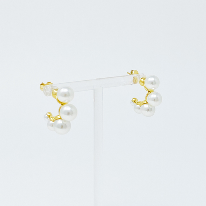 Andante Pearl Hoop Earrings