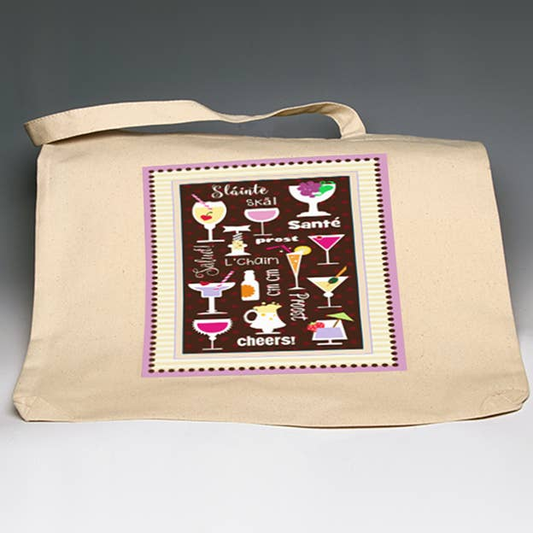 Wine Glasses Tote Bag - Heavyweight