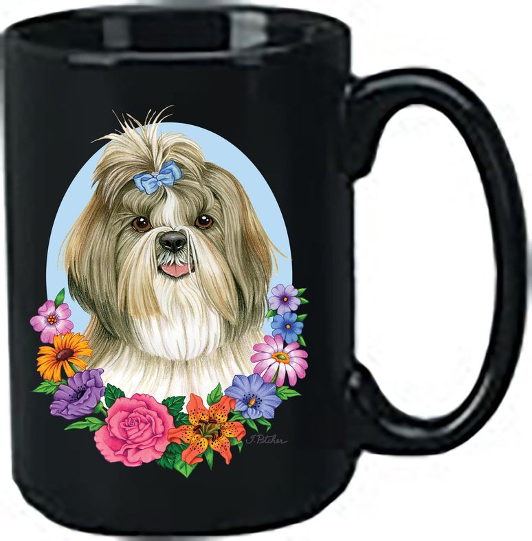 Shih Tzu  - Best of Breed Ceramic 15oz Coffee Black Mug