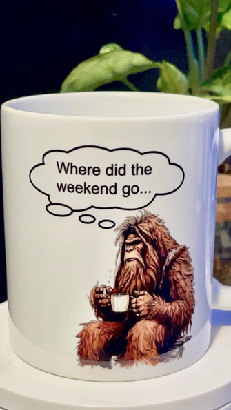 Bigfoot thought coffee mug