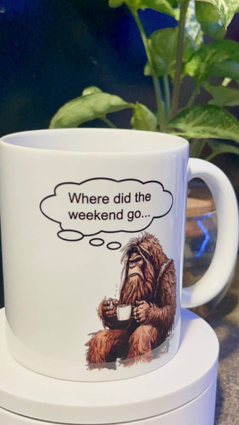 Bigfoot thought coffee mug