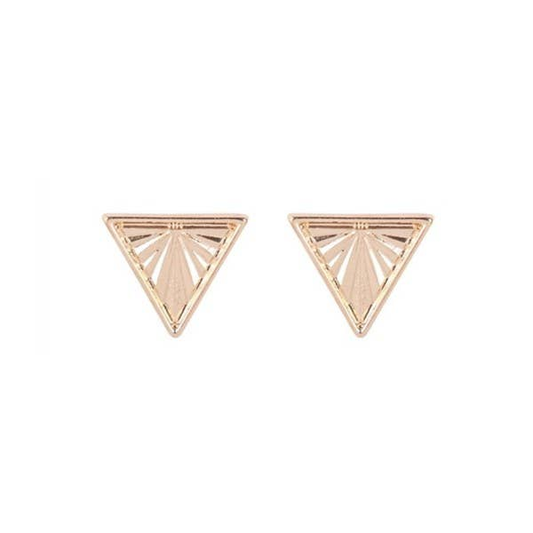 Triangle Geometric Cast Stud Earrings