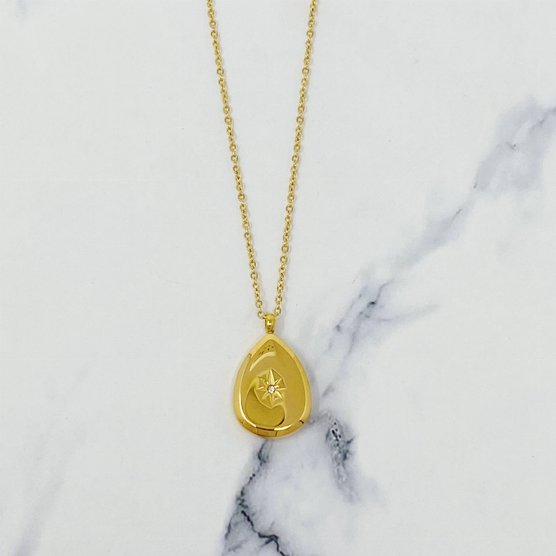 Teardrop Sunburst Necklace