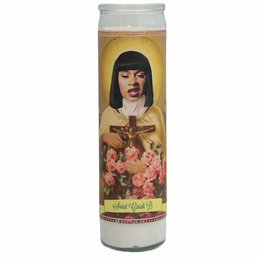 Cardi B Devotional Prayer Saint Candle - Version 1