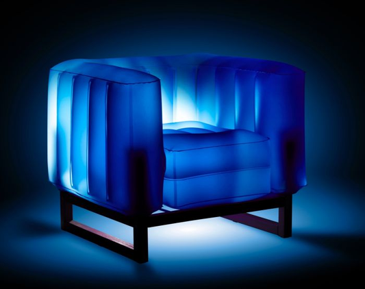 YOMI ARMCHAIR EKO WITH LIGHTING WOOD Frame