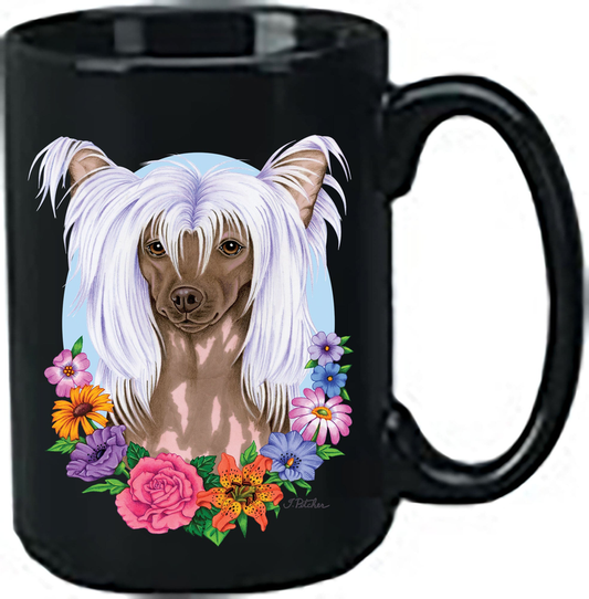 Chinese Crested - Best of Breed Ceramic 15oz Coffee Black Mug