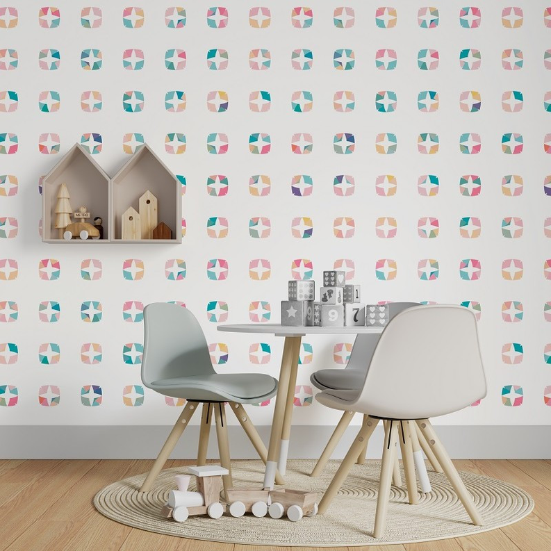 'Diamonds' Multi Polka Dots Peel & Stick Wallpaper