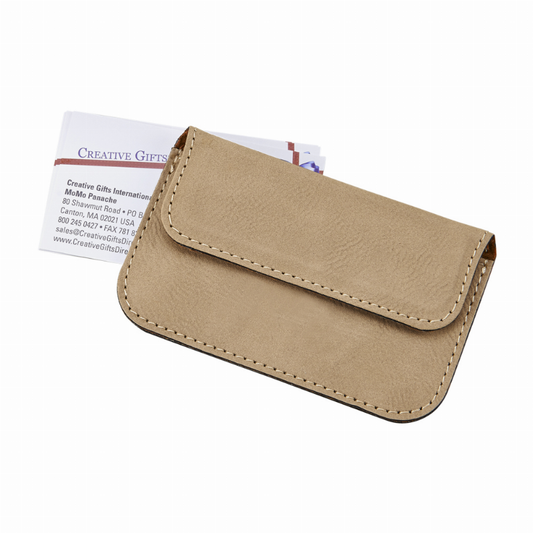 Tan Card Case 4 1/2" X 2 3/4"