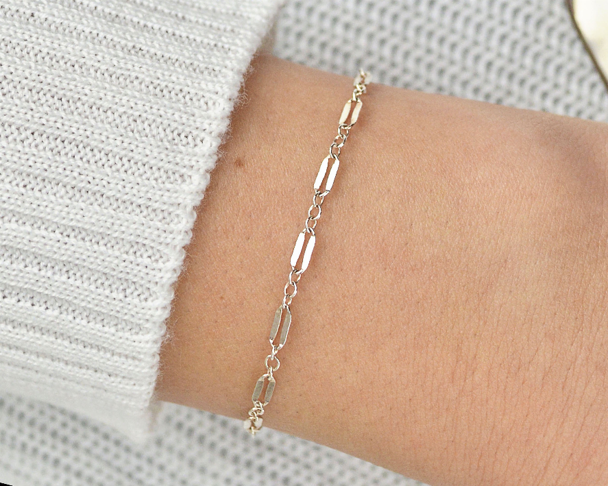 Sterling Silver Lace Chain Bracelet