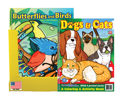 12 Birds 12 Dogs and Cats Coloring Books